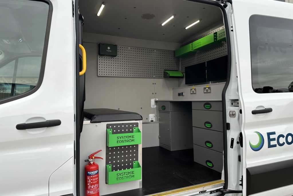 mobile office conversion of a van by SM UK