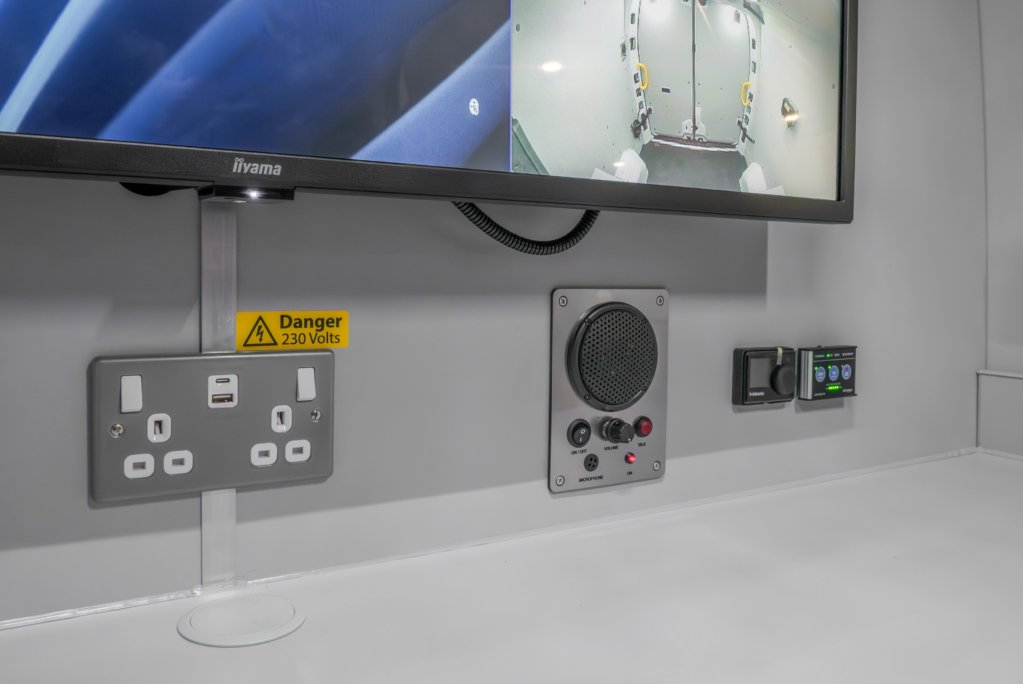 Drainage blueprint series van conversion showing intercom system