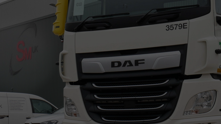 DAF tractor in front of SM UK Tamworth branch